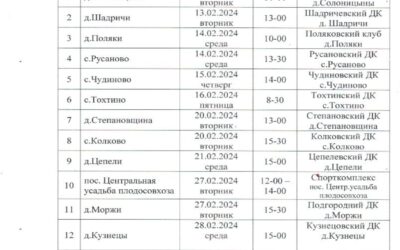 График собраний Орловского сельского поселения с жильцами